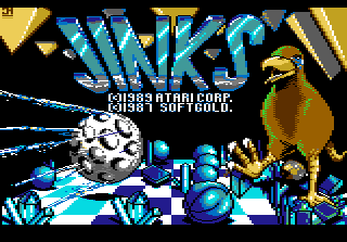 Jinks title screen for Atari 7800